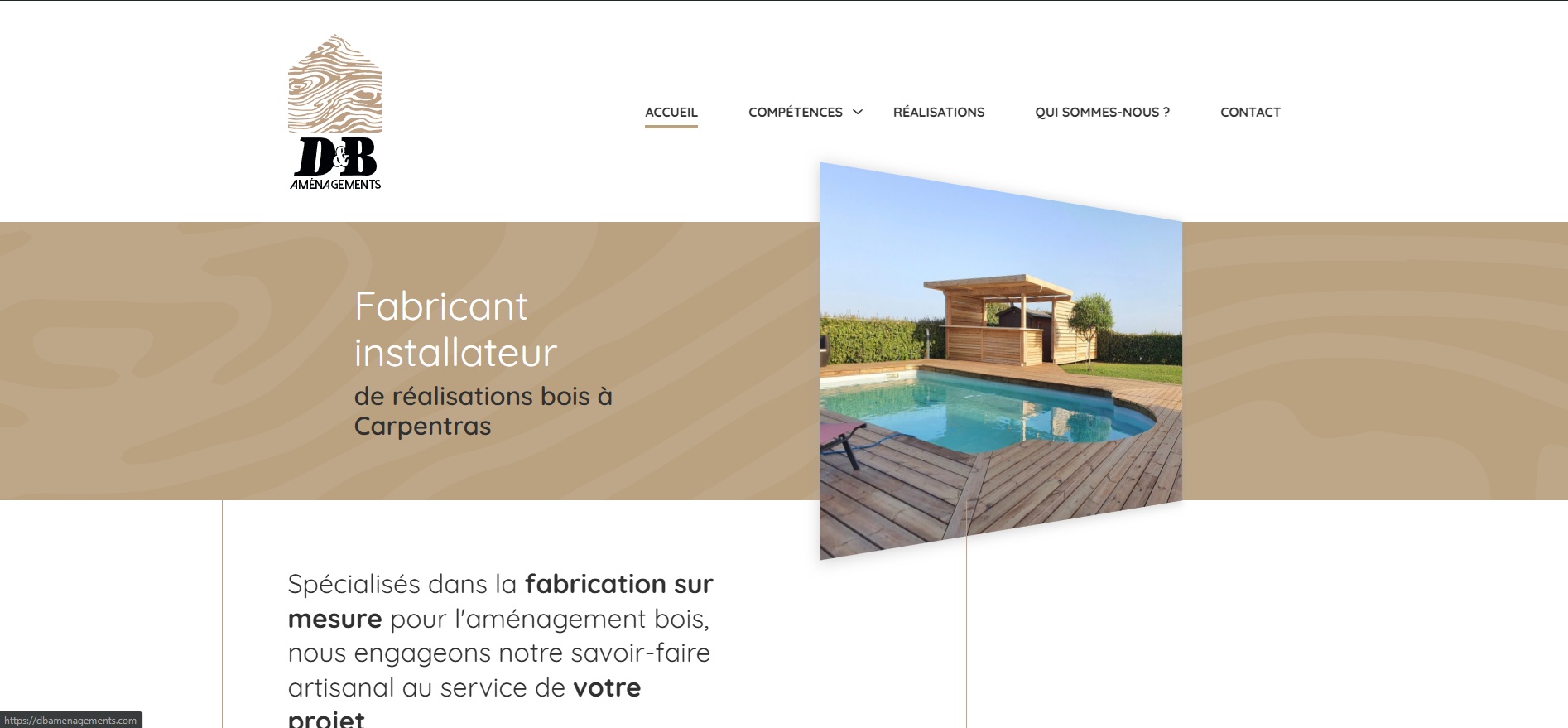 Projet D&B Aménagements - Réalisation LevisWeb