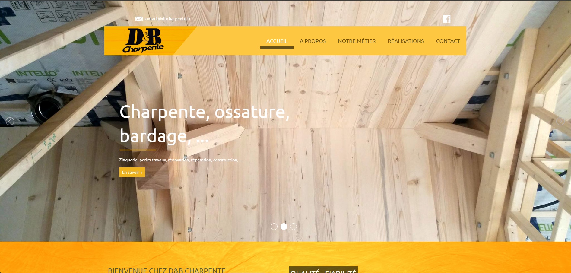 Projet D&B Charpente - Réalisation LevisWeb